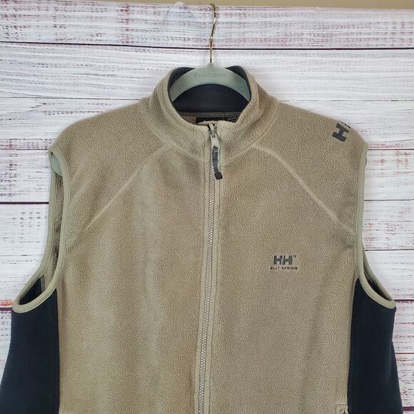 Retro HH Helly Hansen Fleece Pile Sweater Vest Zip Up Color Block Gorpcore XL - Picture 3 of 11